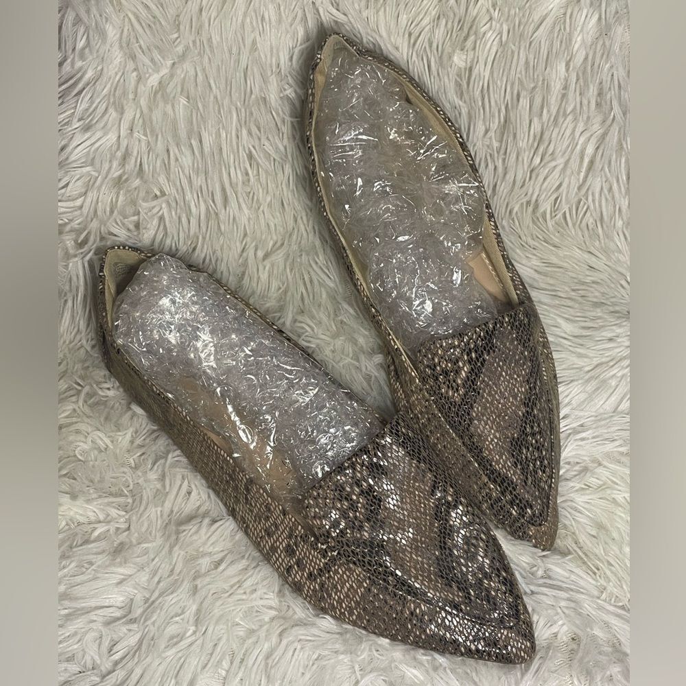 Essex Lane Sz 9 Ballerina Flat Shoes Elegant Snakeskin Patterned Women's NEW